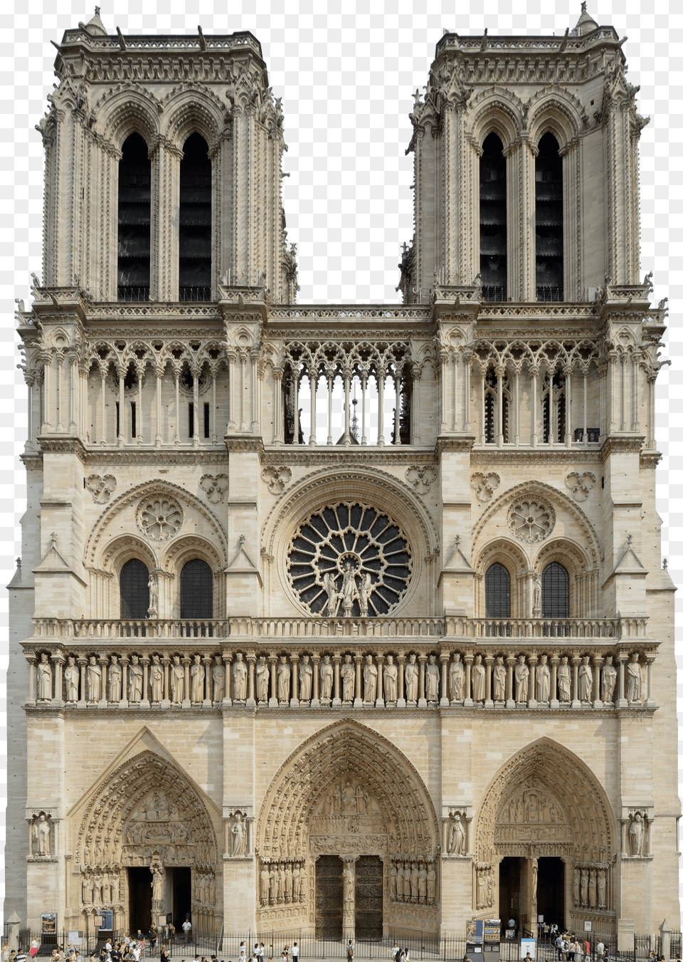 Notre Dame De Paris Facade, Arch, Architecture, Building, Cathedral Png