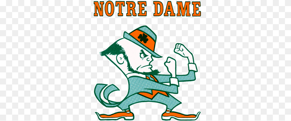 Notre Dame Fighting Irish Mascot Logo Fighting Irish Notre Dame Logo, Book, Comics, Publication, Advertisement Png