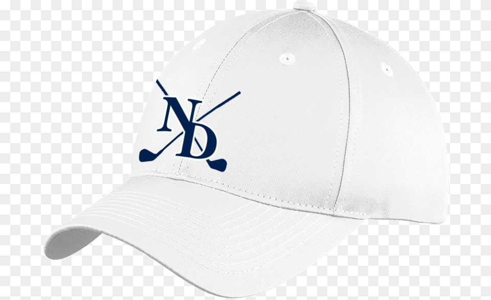 Notre Dame Golf Hat With The Notre Dame Logo Embroidered, Baseball Cap, Cap, Clothing, Helmet Png