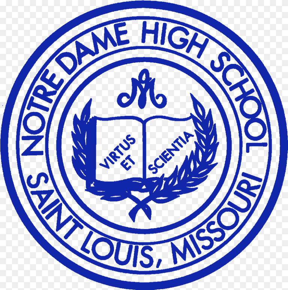 Notre Dame High School St Louis, Emblem, Logo, Symbol, Badge Free Png Download