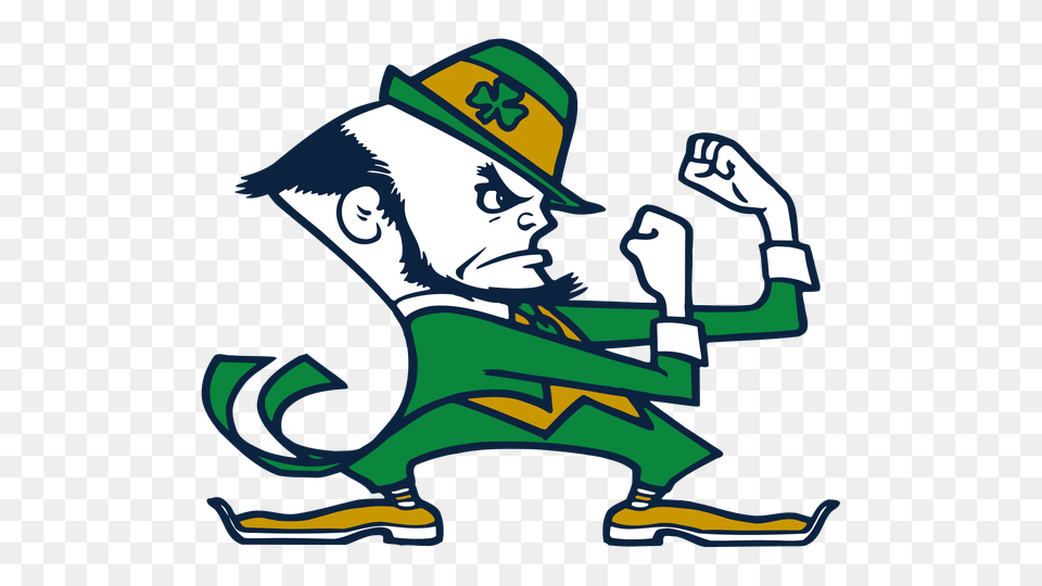 Notre Dame Leprechaun Fighting Irish Notre Dame Logo, Art, Clothing, Hat, Face Free Png