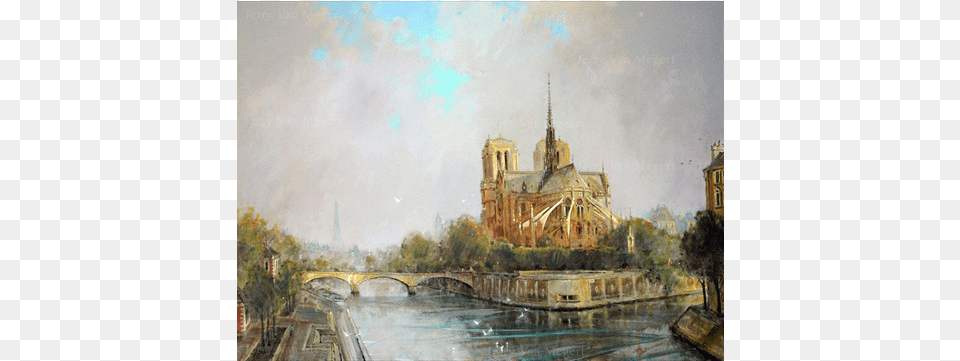 Notre Dame Paris Painting, Art Free Png Download