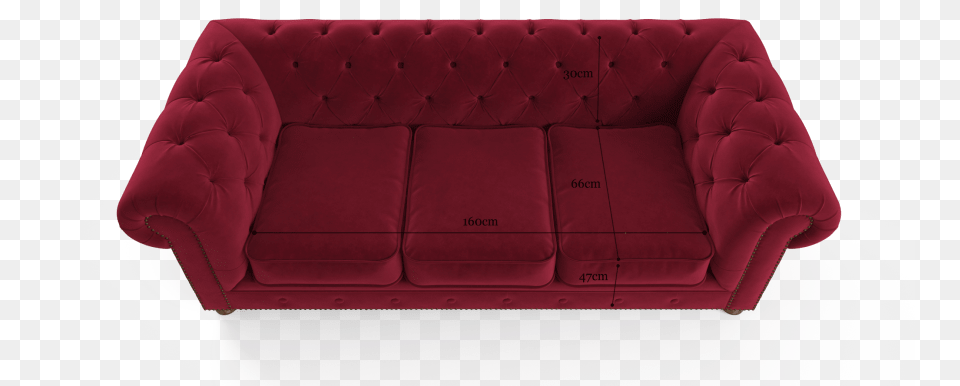 Notting Hill Velvet Chesterfield 3 Seater Sofa Bed Studio Couch, Cushion, Furniture, Home Decor Free Png Download