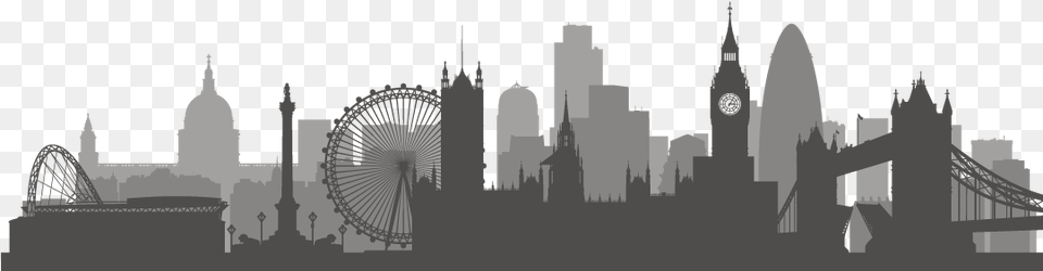 Nottingham Skyline Silhouette London Skyline, City, Amusement Park, Architecture, Building Free Png Download