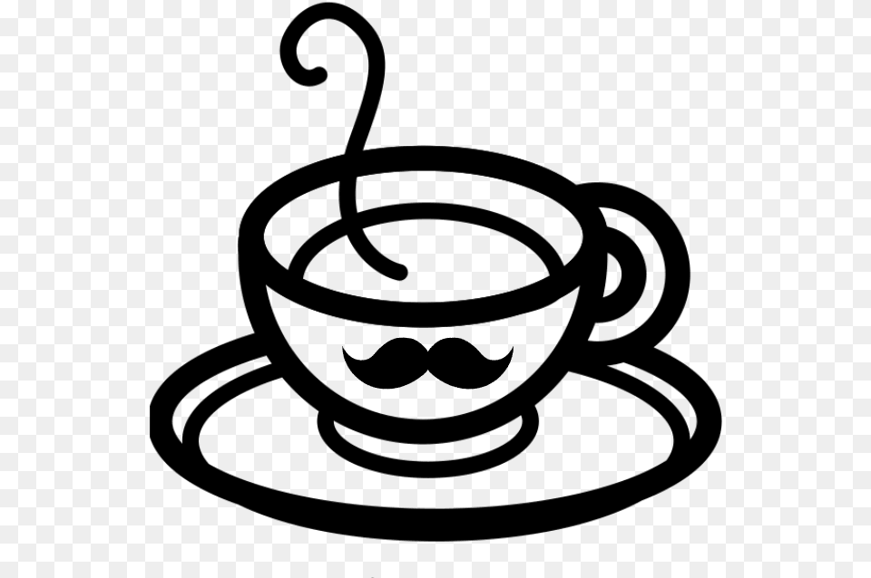 Noun Cc Coffee Mustache Portable Network Graphics, Gray Png Image