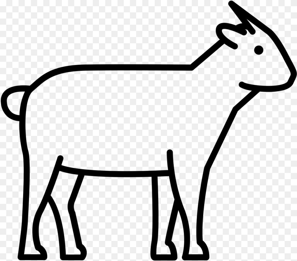 Noun Goat Icon, Gray Free Transparent Png