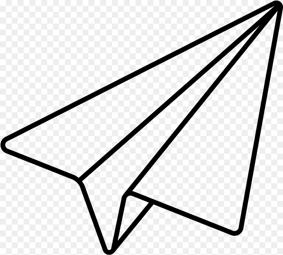 Noun Paper Plane Paper Airplane Line Drawing, Gray Free Transparent Png