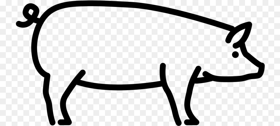 Noun Pig Clip Art, Gray Free Transparent Png