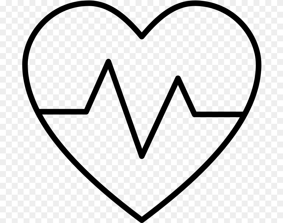 Noun Project Heartbeat Icon Cc Black And White Clipart Laugh Face, Gray Png