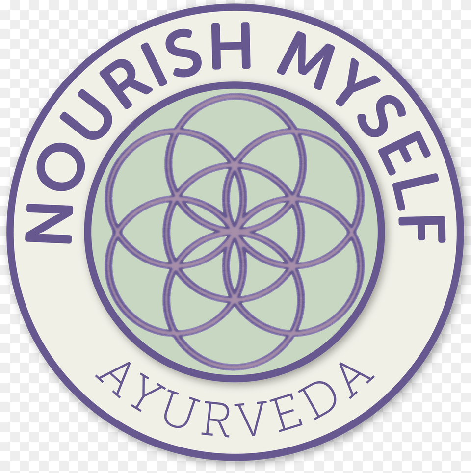 Nourish Myself Ayurveda Circle, Logo, Badge, Symbol, Disk Free Transparent Png