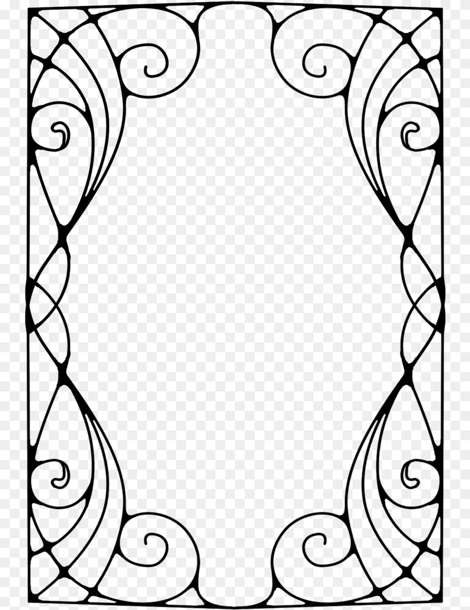 Nouveau Frame 12 By Tigers Stock On Clipart Library Art Nouveau Frame, Gray Png Image