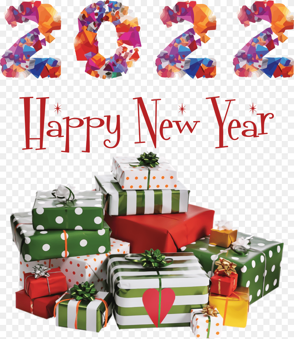 Nouvel An 2022 New Year Christmas Day For New Year, Gift Png