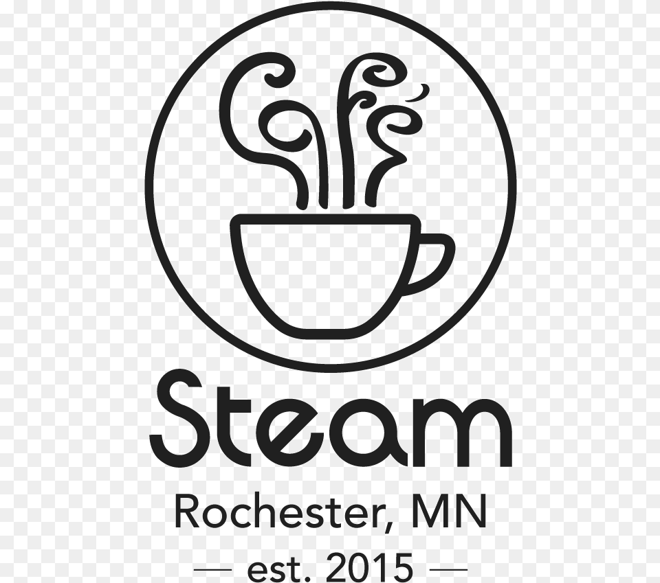 Nov Steam Logo Black Steam Rochester, Beverage, Coffee, Coffee Cup, Light Free Png Download