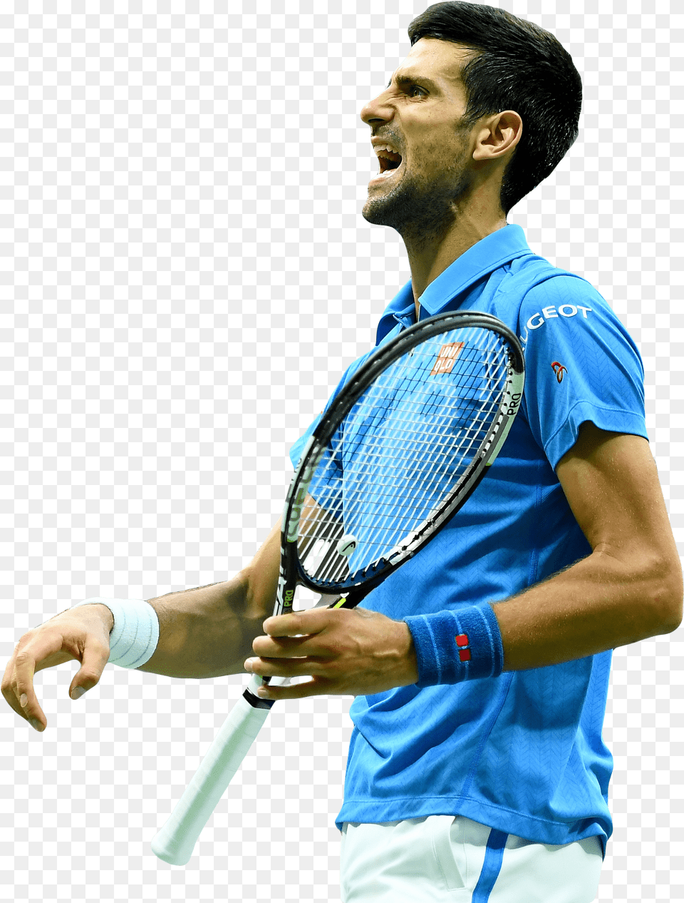Novak Djokovic Angry Novak Djokovic, Tennis Racket, Tennis, Sport, Racket Free Png Download