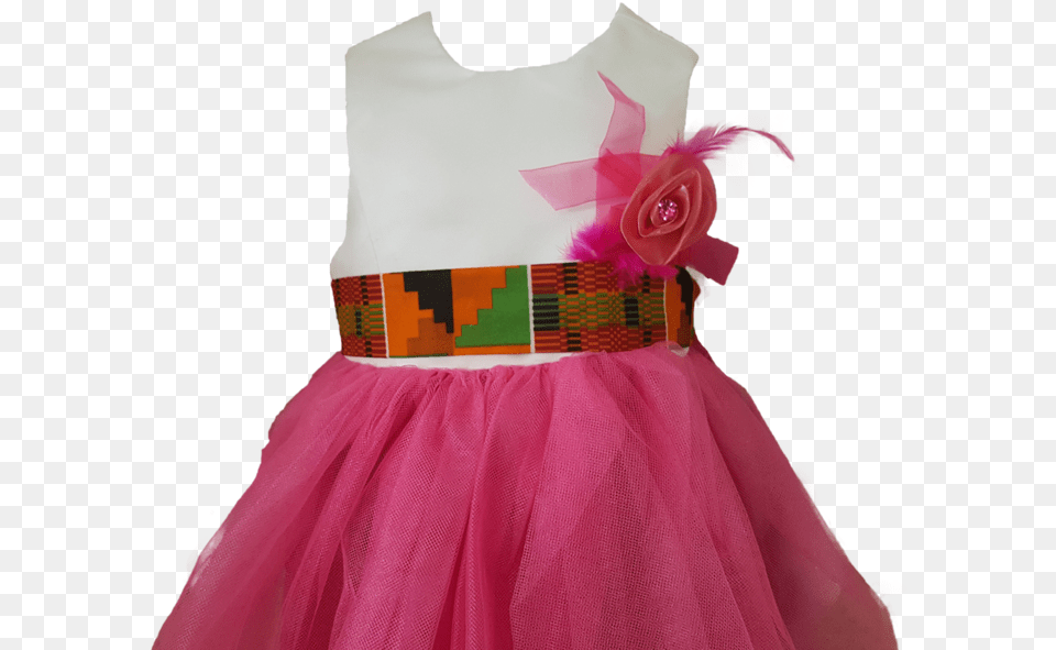 Novarena Kente Ankara African Print Girls Hot Pink Costume, Clothing, Dress, Plant, Flower Bouquet Free Png Download
