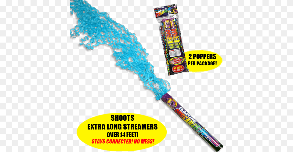 Novelties Poppers Floating Streamer Popper, Food, Sweets, Advertisement Free Png Download