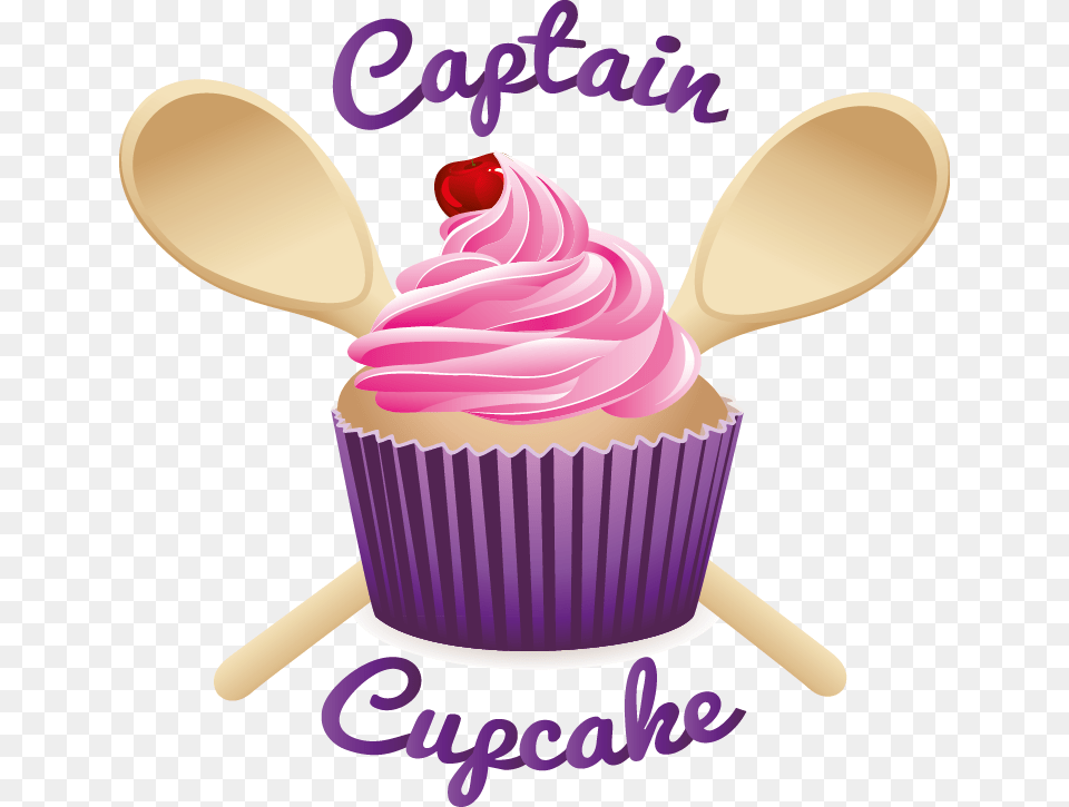 Novelty Cakes Captain Cupcake Pink Cupcake, Cake, Cream, Cutlery, Dessert Free Png Download