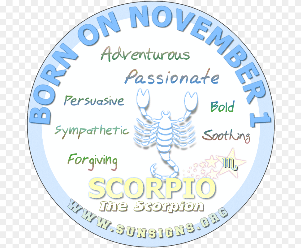 November 1 Zodiac Sign Scorpio December 14 Birthday Placad, Disk Png