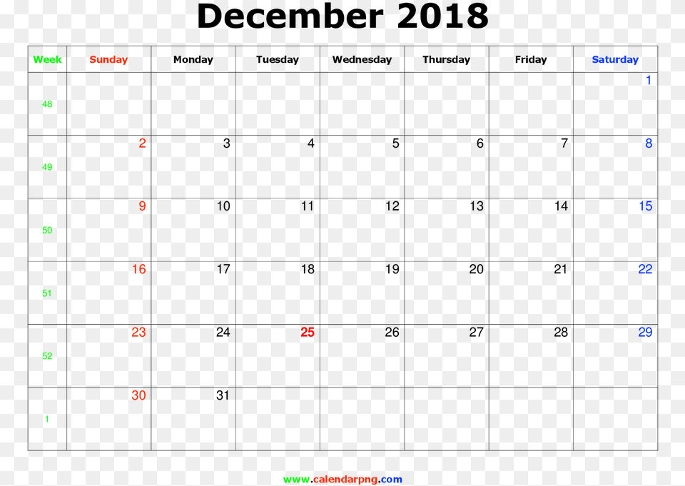 November 2018 Calendar, Chart Free Png