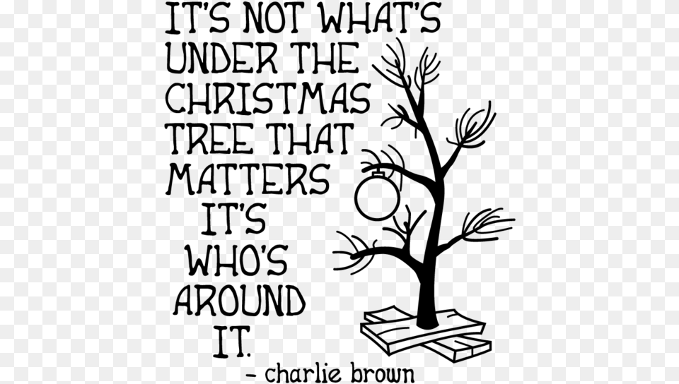November 7th Christmas Amp More Traditional Pallet Style Charlie Brown Tree Svg, Gray Png