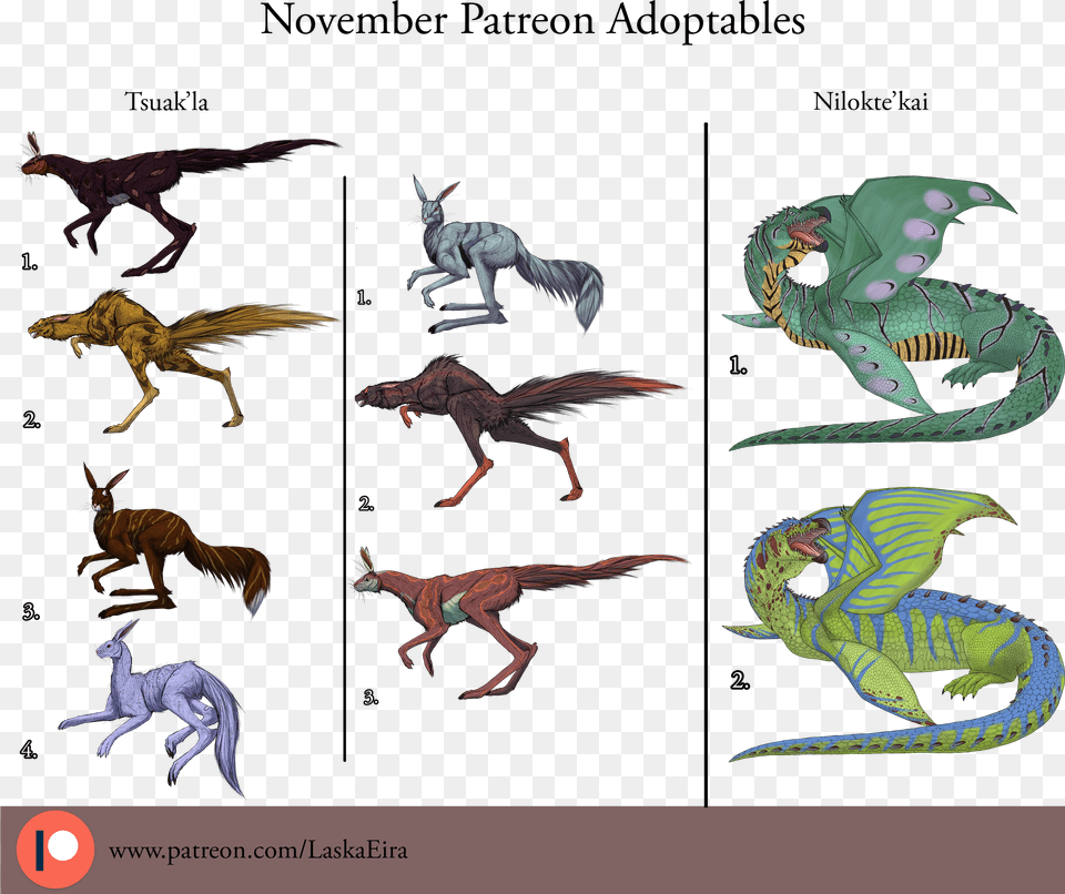 November Patreon Adoptables U2014 Weasyl Dragon, Animal, Dinosaur, Reptile, T-rex Free Png Download