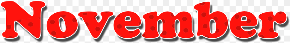 November Red Dots Name Design, Logo, Text Free Png