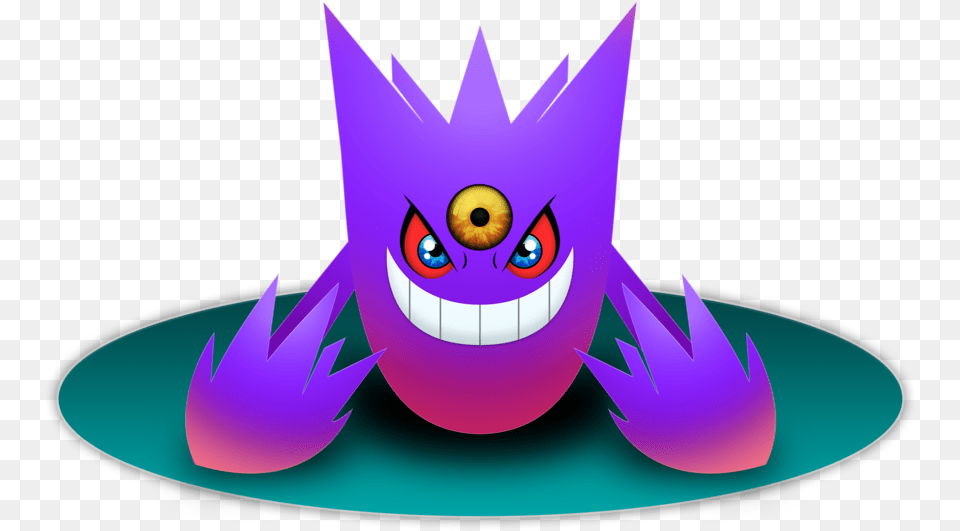 Now Add Mega Gengar, Purple, Clothing, Hat, Art Free Png