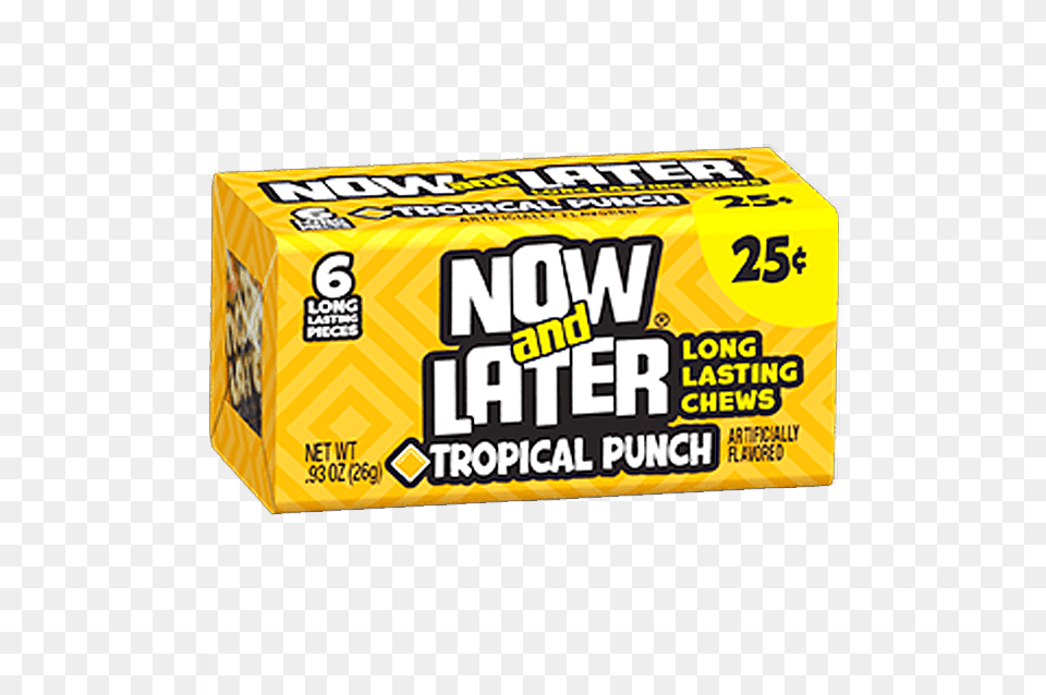 Now Amp Later 6 Piece Tropical Punch Candy Now And Later Grape, Gum Free Png