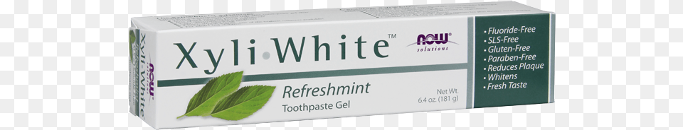 Now Foods Xyliwhite Refreshmint Toothpaste Tube 6 Now Foods Xyliwhite, Herbal, Herbs, Plant, Leaf Png