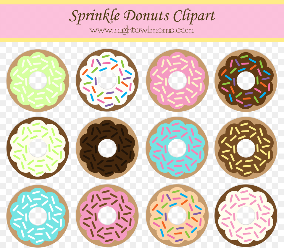 Now Go Eat A Donut Sprinkle Donut Clip Art, Food, Sweets, Sprinkles, Disk Free Png Download