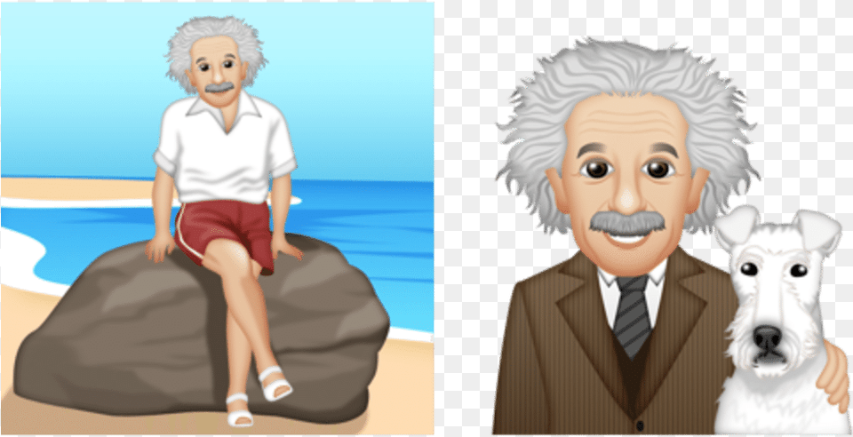 Now Has His Own Albert Einstein Emoji, Book, Publication, Comics, Boy Png