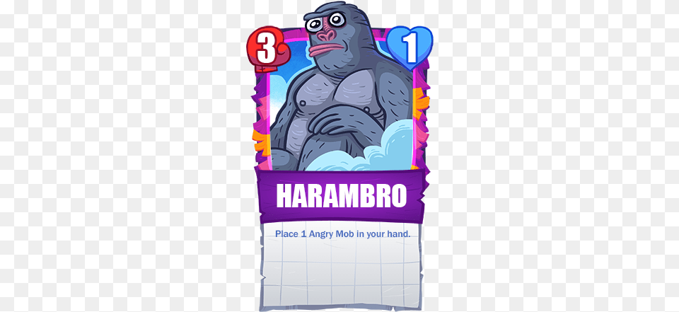 Now Meet Harambro A Pinata Type Meme Cartoon, Advertisement, Animal, Ape, Mammal Free Transparent Png