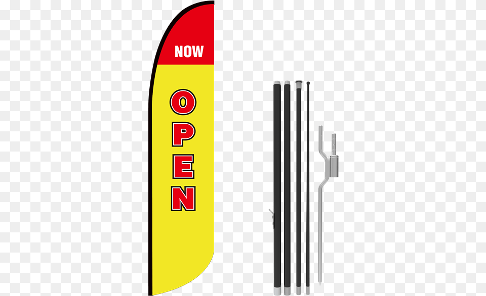 Now Open Stock Blade Flag With Ground Stake Stock, Cutlery, Fork Free Png