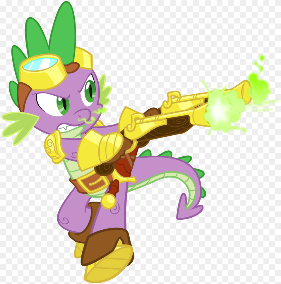 Now That Would Be Pretty Awesome Mlp Spike With Guns, Art, Book, Comics, Graphics Png