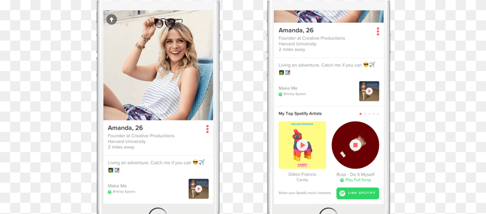 Now Tinder Users Can Choose An Anthem One Single Tinder Spotify Top Artists, Adult, Female, Person, Woman Free Png