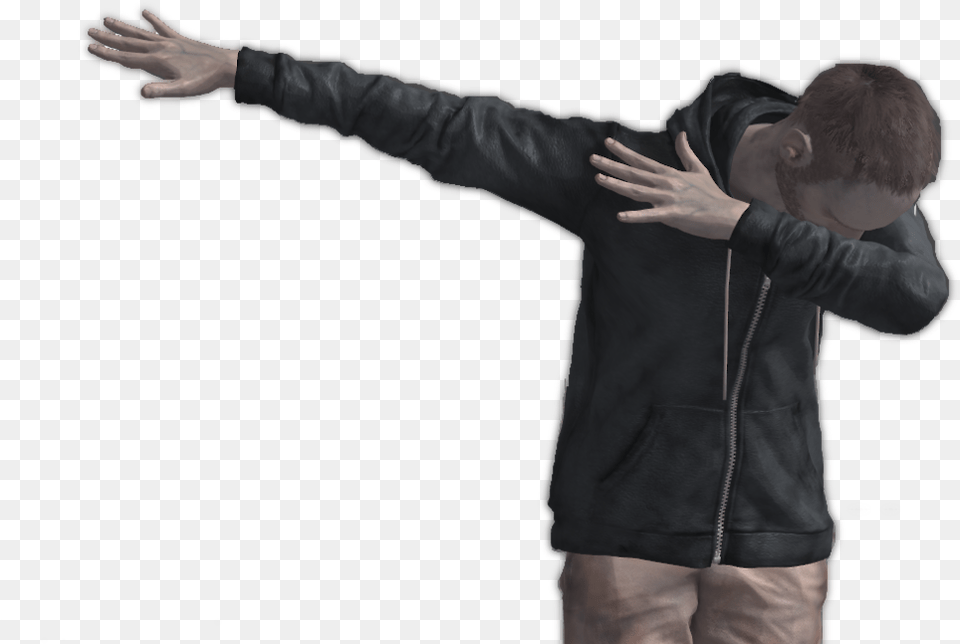 Now Transparent So You Can Have A Transparent Dabbing, Long Sleeve, Jacket, Person, Hand Png Image