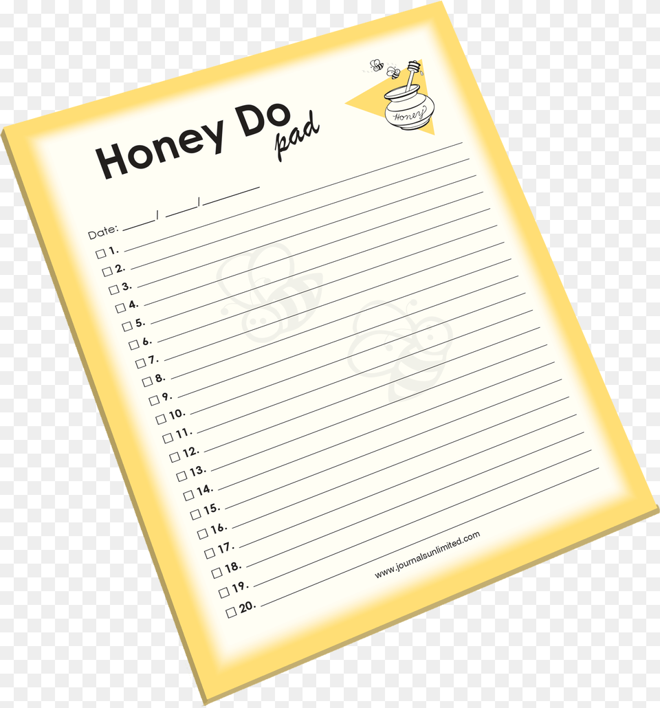 Np 428 Honey Do Notepad Honey Do Note Pad Jumbo, Page, Text, Business Card, Paper Free Png Download
