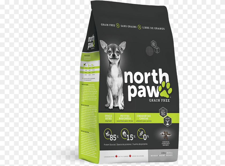 Np Small Bites Mockup North Paw Puppy Food, Advertisement, Poster, Animal, Canine Png Image