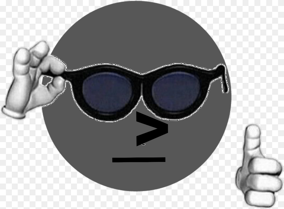 Npc Cool Guy Cursed Emoji Thumbs Up, Accessories, Sunglasses, Body Part, Finger Free Png