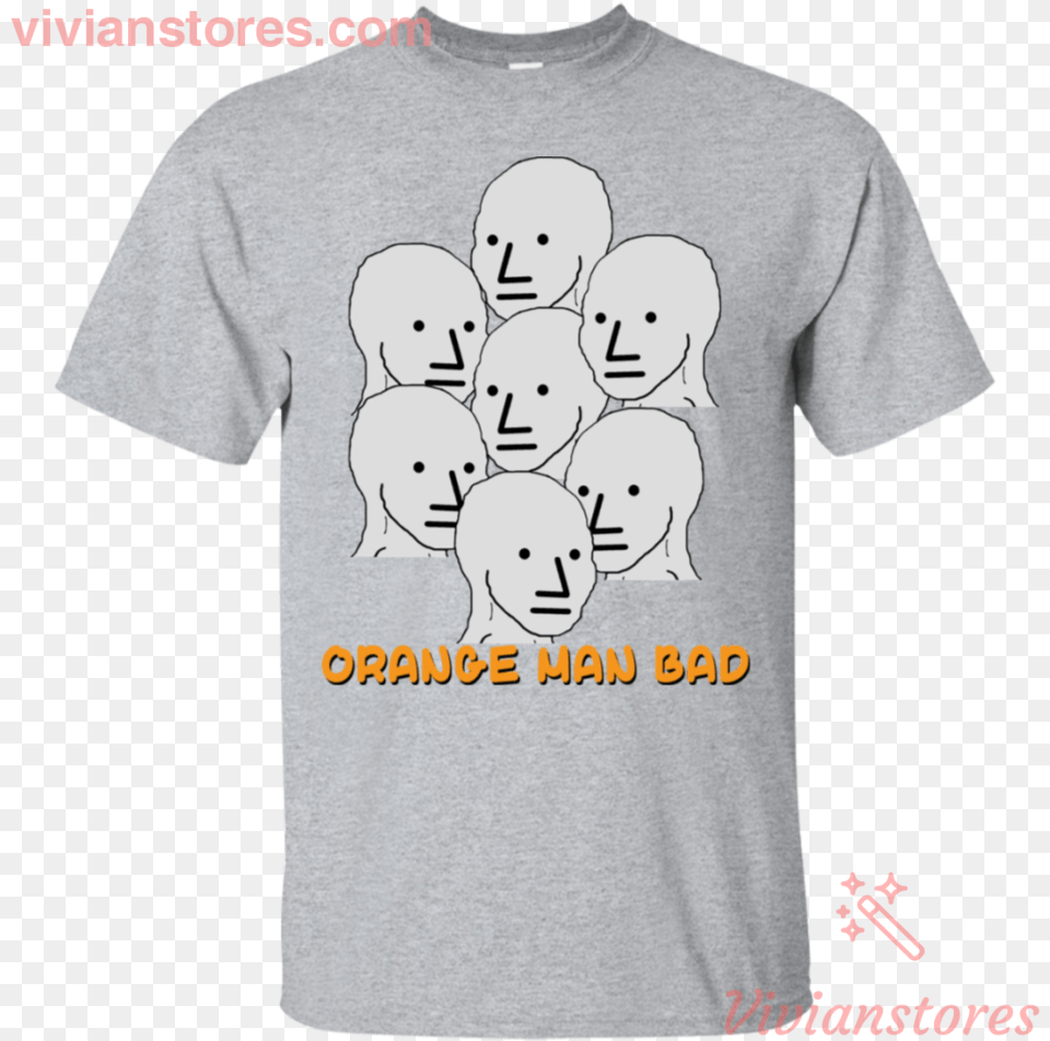 Npc Meme Grey Lives Group Think Orange Man Bad T Shirt Bobby Firmino T Shirt, Clothing, T-shirt, Face, Head Png Image