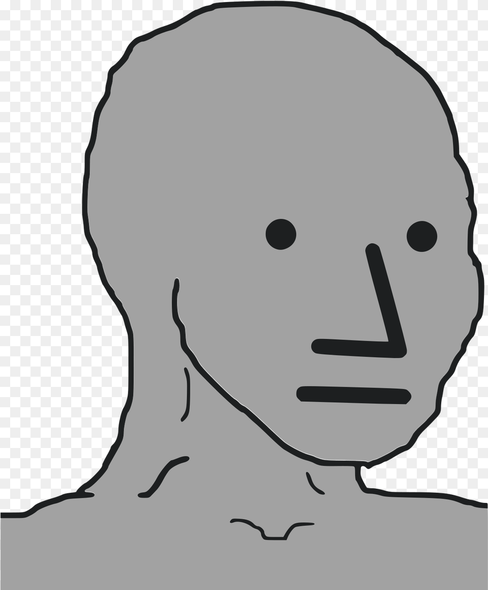 Npc Meme Wikipedia, Stencil, Head, Person, Baby Png Image