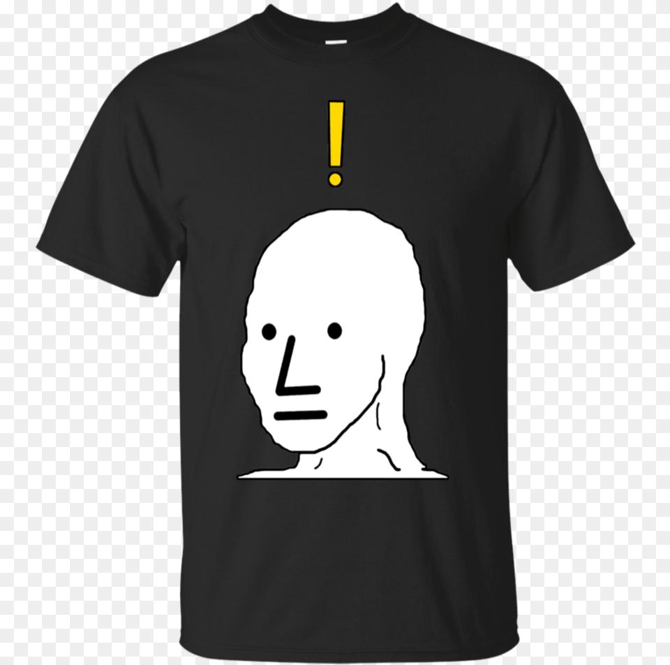 Npc Meme Yellow Exclamation Point T Shirt Nba Youngboy Jumpman Shirt, Clothing, T-shirt, Face, Head Free Transparent Png
