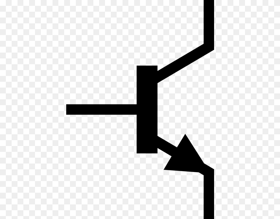 Npn Bipolar Junction Transistor Electronic Symbol Electronic, Gray Png