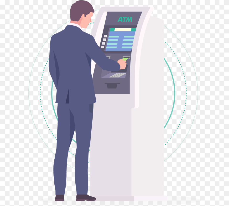 Nrt Tech Atm, Adult, Kiosk, Machine, Male Free Transparent Png