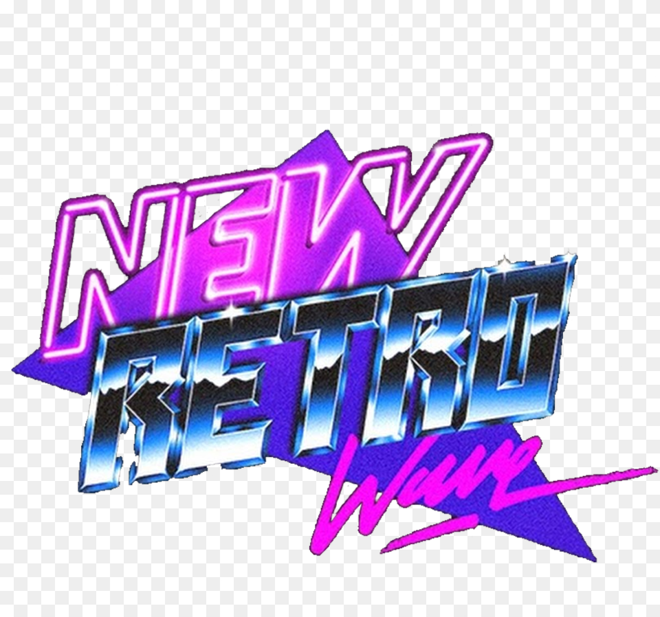 Nrw Logo Newretrowave New Wave Retro Logo, Light, Purple, Neon Free Png Download