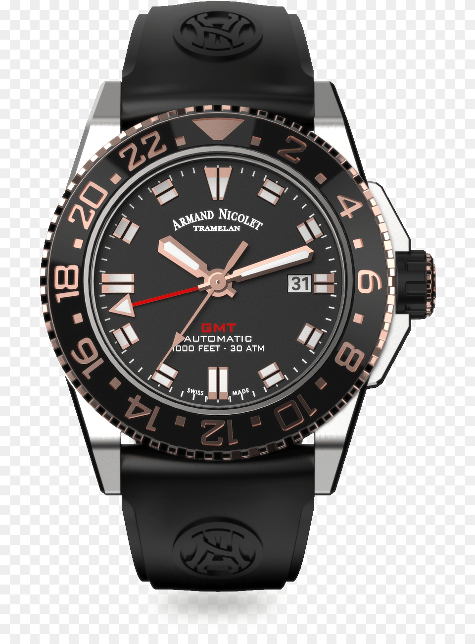 Ns Gg4710n Armand Nicolet Js9 Gmt, Arm, Body Part, Person, Wristwatch Png Image