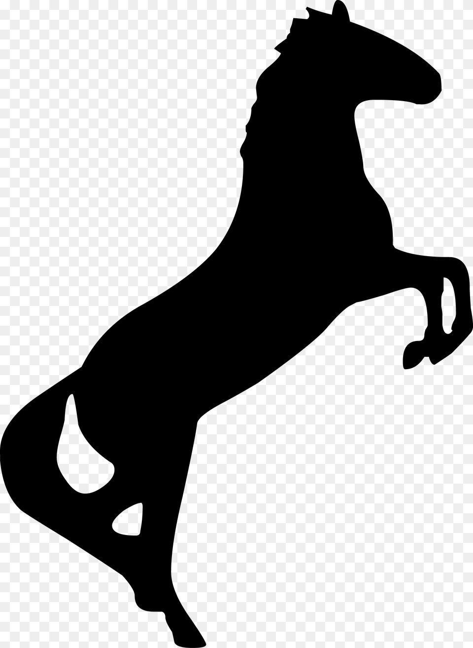 Ns System Horse Rearing Up, Silhouette, Stencil, Animal, Mammal Free Png Download