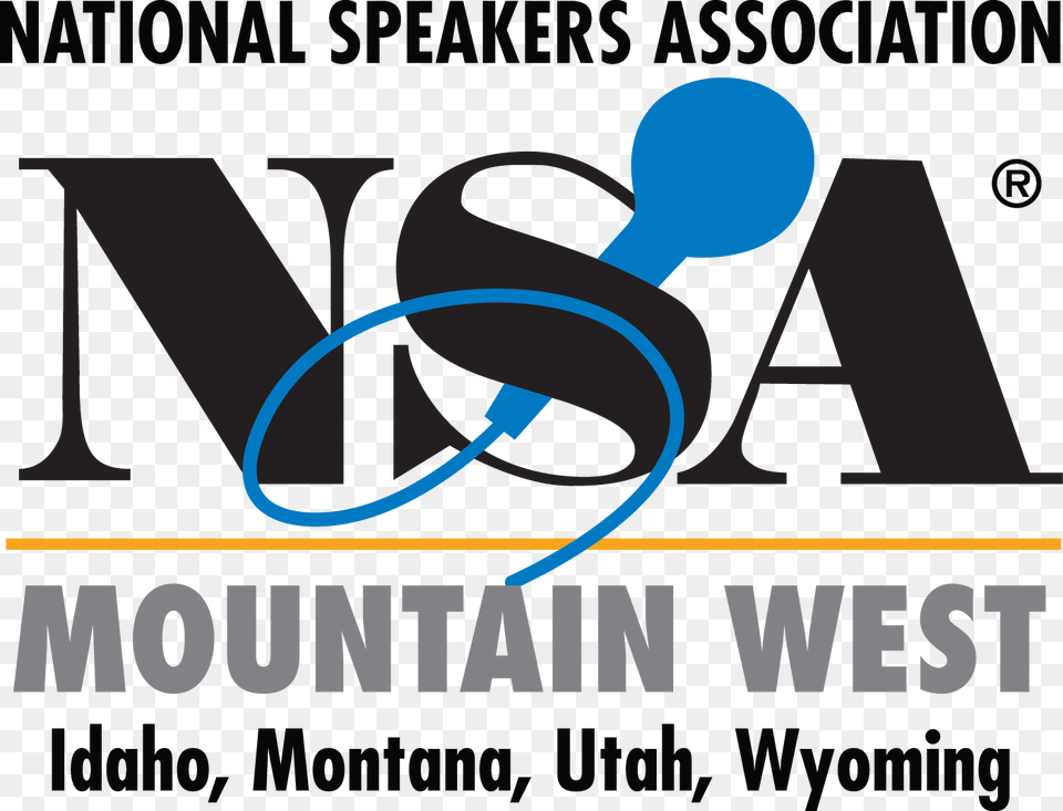 Nsa Mountain West Logo National Speakers Association, Text, Device, Grass, Lawn Free Transparent Png