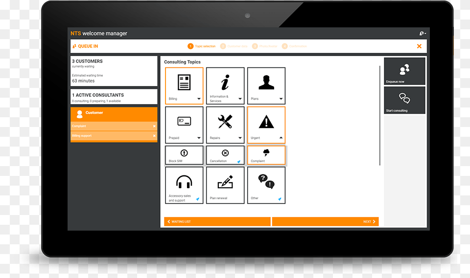 Nts Welcome Manager Running On A Tablet, Computer, Electronics, Person, Screen Png Image