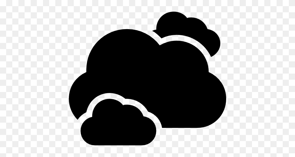 Nubes De Clima De Tormenta Negra, Silhouette, Stencil Free Png